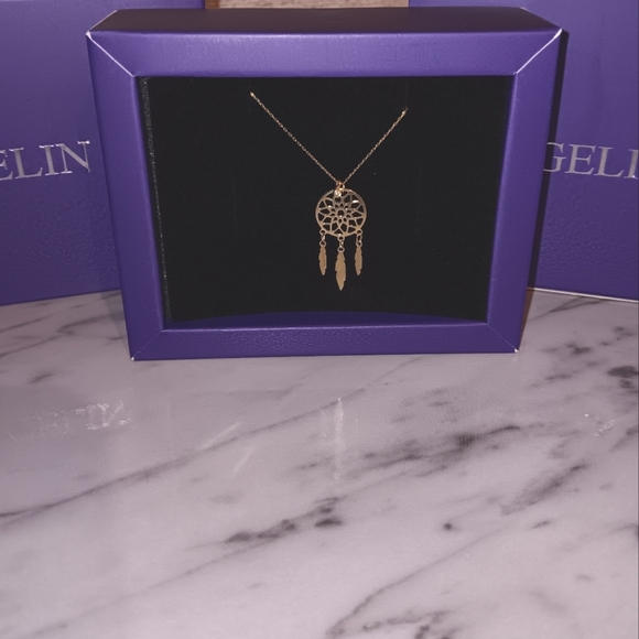 14kt Gold Diamond Dreamcatcher Necklace - Picture 2 of 10